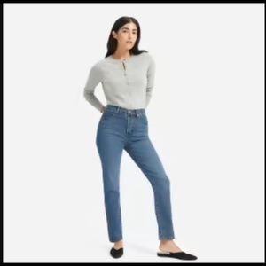 Everlane high rise slim straight jean